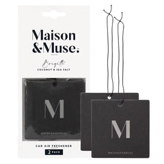 Maison&Muse 2pk Car Air Fresheners Coconut and Sea Salt