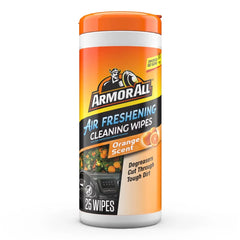 Armor All 25ct Orange Cleaning Wipes: Non-Abrasive Automotive Interior Cleaners, Car Cleaning Wipes, Removes Dirt