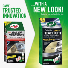 Turtle Wax Headlight Lens Restorer Kit: Liquid Cleaner for Headlamp Refurbishment & Conditioning, Prevents Discoloration