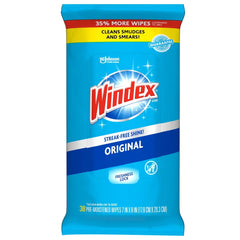 Windex Original Window and Glass Cleaner Wipes Pre-Moistened - 38ct: Fresh Scent, Multipurpose, Ceramic Tile