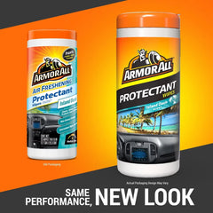Armor All 25ct Protectant Wipes Tranquil Skies Automotive Protector: Car Cleaner, Prevents Fading & Cracking, No Water Needed