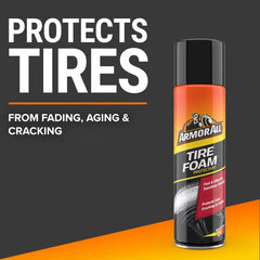 Armor All 20oz Tire Foam Automotive Wheel Cleaner: Unscented Car Cleaning Supplies, No Water Needed, Prevents Fading
