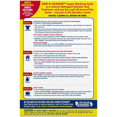 Arm & Hammer Super Washing Soda Household Cleaner and Laundry Booster - 55oz: Bleach-Free, Phosphate-Free, Powder, Unscented