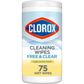 Clorox Free & Clear Multi-Surface Cleaning Wipes - Light Lemon Scent - 75ct