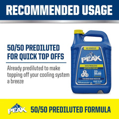PEAK 1gal All Vehicles 50/50 Prediluted Antifreeze + Coolant