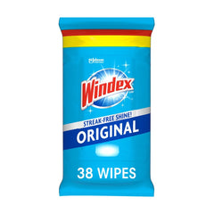 Windex Original Window and Glass Cleaner Wipes Pre-Moistened - 38ct: Fresh Scent, Multipurpose, Ceramic Tile