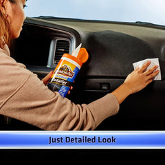 Armor All 25ct Interior Detailer Wipes Automotive Wash: Car Cleaning Supplies, Prevents Fading & Cracking, Unscented