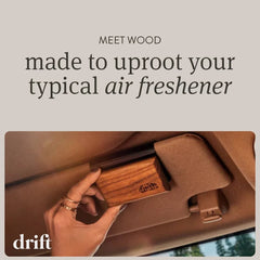 Drift Co Wood Car Freshener Single Refill Odor Eliminator Teak Scent