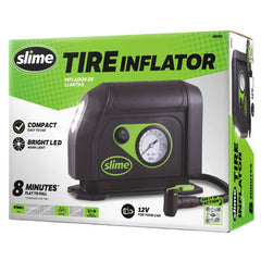 Slime 12V Tire Inflator with Dial: Portable Automotive Car Accessory, Black, 1 Year Warranty