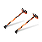 Zone Tech Ice Scraper and Extendable Brush 360° Snow Brush Head for Car Windshield Flexible Arm Ice Scraper Tool Snow Removal 2 Pack