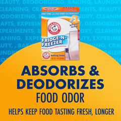 Arm & Hammer Baking Soda Fridge-n-Freezer Odor Absorber - 14oz: Non-Toxic, Air Freshener, Solid Form
