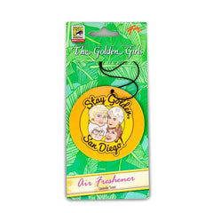 Just Funky Golden Girls "Stay Golden, San Diego!" Car Air Freshener | Lavender Scented