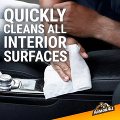 Armor All 25ct Interior Detailer Wipes Automotive Wash: Car Cleaning Supplies, Prevents Fading & Cracking, Unscented