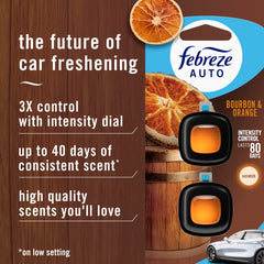 2ct Febreze Auto Bourbon and Orange