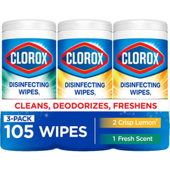 Clorox Lemon & Fresh Bleach Free Disinfecting Wipes Value Pack - 105ct/3pk