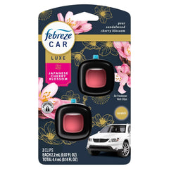 Febreze Car Air Freshener - Japanese Cherry Blossom - 0.14 fl oz/2pk: Oil, Non-Powered