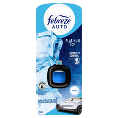 Febreze Car Auto Platinum Ice: Adjustable Scented Vent Clip Freshener, Phthalate-Free, Disposable, 40-Day Duration
