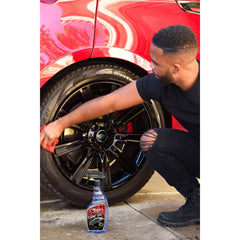 Black Magic 23oz Tire Wet Tire Shine: Liquid Automotive Polish & Conditioner, Non-Abrasive Tire Cleaner Spray