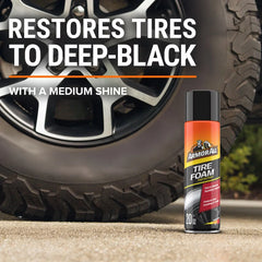 Armor All 20oz Tire Foam Automotive Wheel Cleaner: Unscented Car Cleaning Supplies, No Water Needed, Prevents Fading
