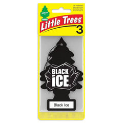 Little Trees Black Ice Air Freshener 3pk: Car Freshener, Scented Paper, Disposable, Best Men's Car Scent