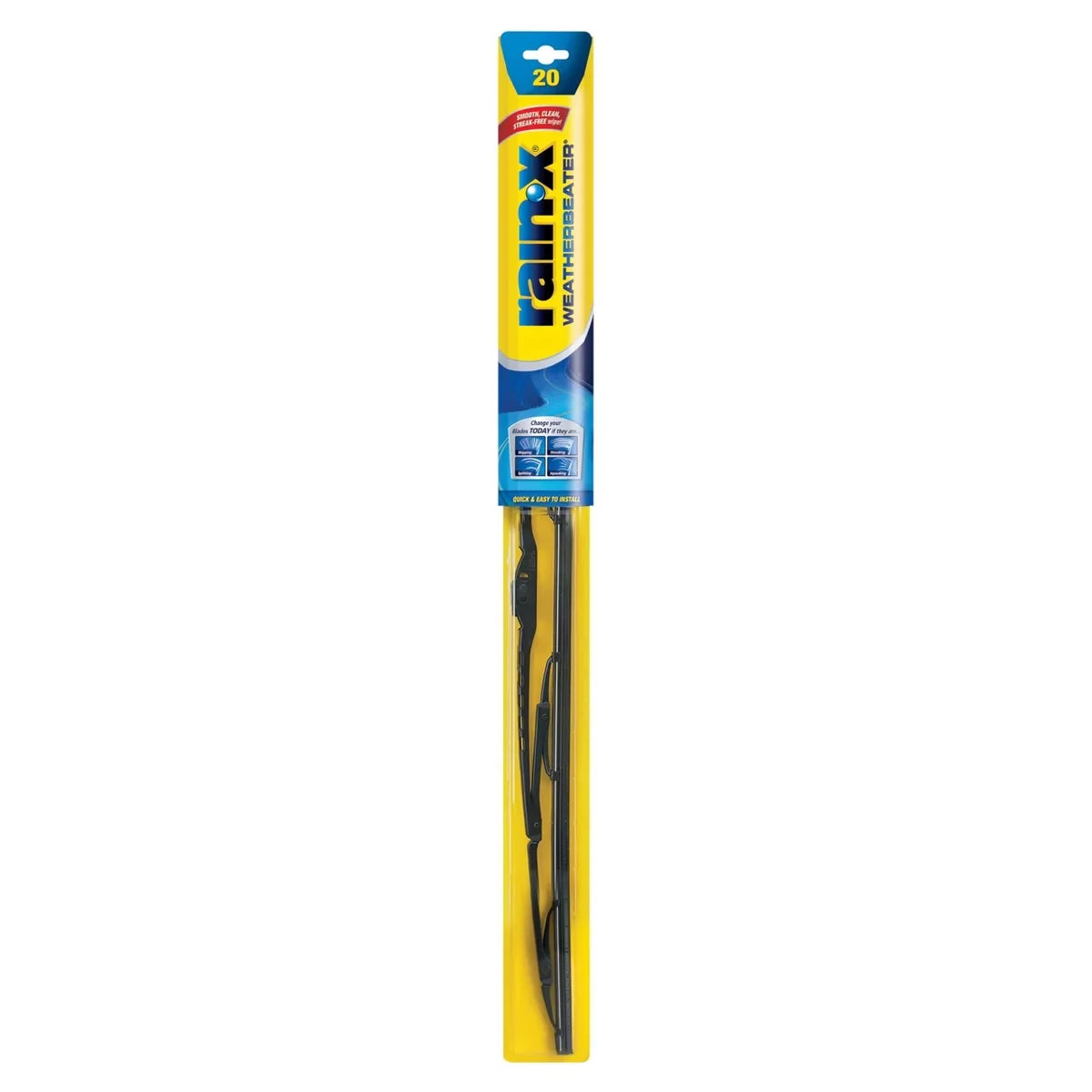 Rain-X RX30220 WeatherBeater Wiper Blades, 20" Windshield Wipers (Pack of 1), Automotive Replacement