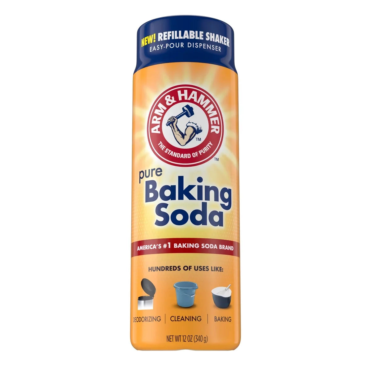 Arm & Hammer Baking Soda Shaker Air Freshener - 12oz: Solid Form, Non-Powered, Scented