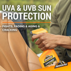Armor All 16oz Leather Care Automotive Protector: Vehicle Leather Conditioner & Cleaner, Car Interior Protection Liquid