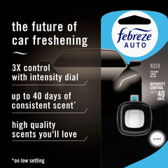 Febreze 2ct Car Auto Noirs: Phthalate-Free Car Freshener, Adjustable Scent, Vent Clips, Disposable, Oil-Based