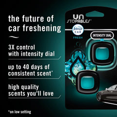 Febreze Unstopables Car Odor-Fighting Car Freshener Vent Clip - Fresh - 0.21 fl oz/3pk