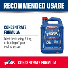 PEAK 1gal All Vehicles Concentrate Antifreeze + Coolant