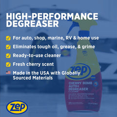 ZEP Zep Cherry Bomb Auto+ Degreaser & Cleaner - For Auto, Marine, RV, & Home - 32 oz. - 32