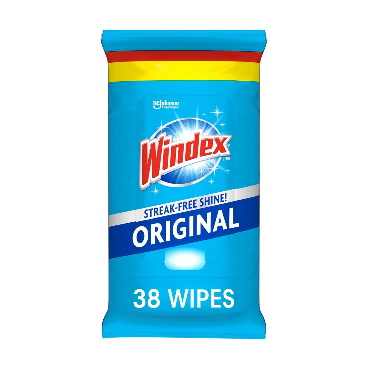 Windex Original Window and Glass Cleaner Wipes Pre-Moistened - 38ct: Fresh Scent, Multipurpose, Ceramic Tile