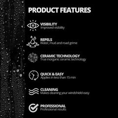 CERAKOTE Ceramic Glass Coat Protectant - Hydrophobic Automotive Rain Repellant, Long-Lasting and Dur