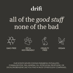 Drift Co Wood Car Freshener Single Refill Odor Eliminator Teak Scent